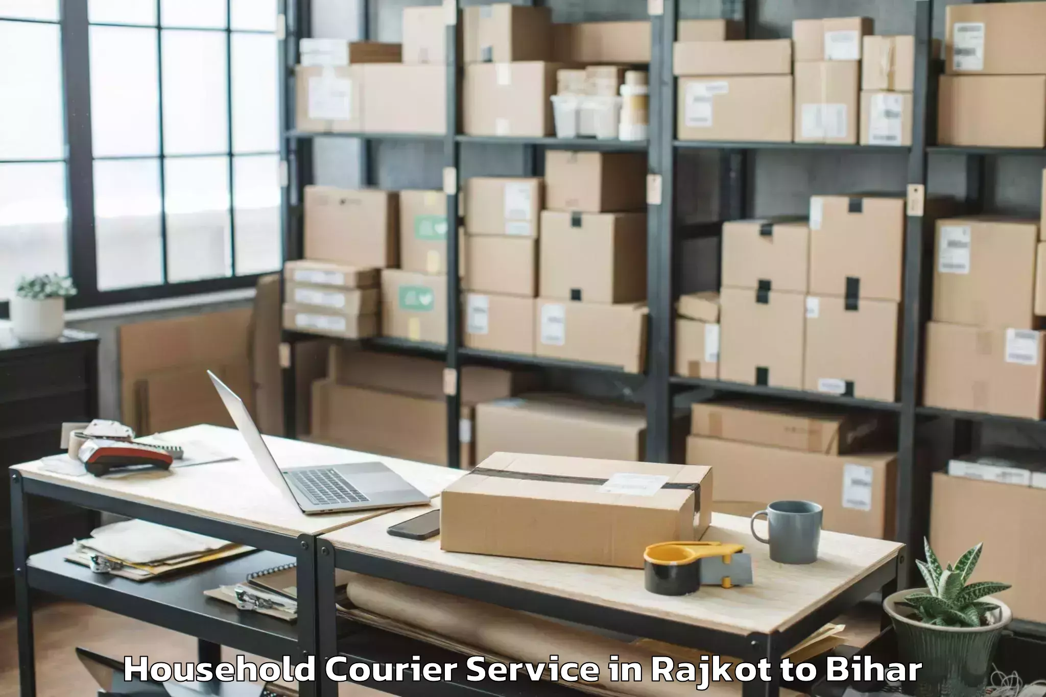 Book Rajkot to Bankey Bazar Household Courier Online